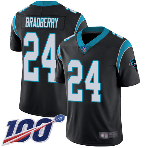 Carolina Panthers Limited Black Youth James Bradberry Home Jersey NFL Football #24 100th Season Vapor Untouchable